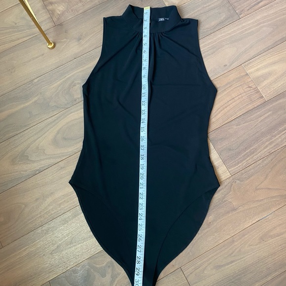 ZARA Mock Neck Black Bodysuit - Picture 11 of 13